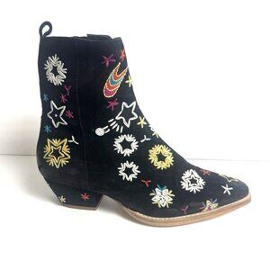 Free People Women's Bowers Embroidered Boot Black Size EU37 M US7